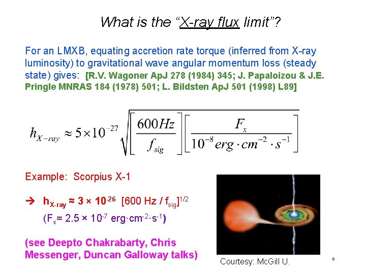 What is the “X-ray flux limit”? For an LMXB, equating accretion rate torque (inferred