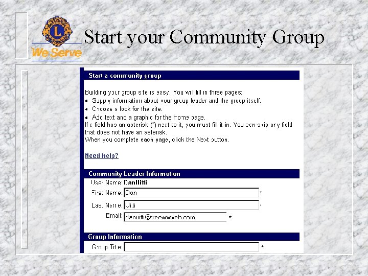 Start your Community Group 