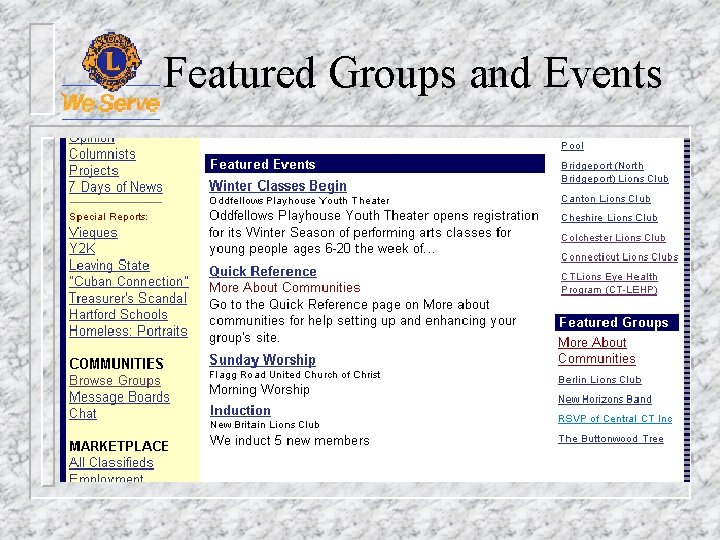 Featured Groups and Events 