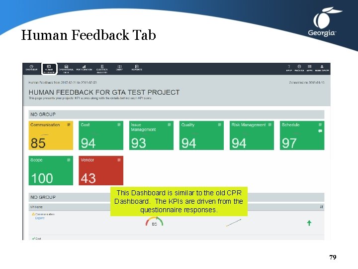 Human Feedback Tab This Dashboard is similar to the old CPR Dashboard. The KPIs