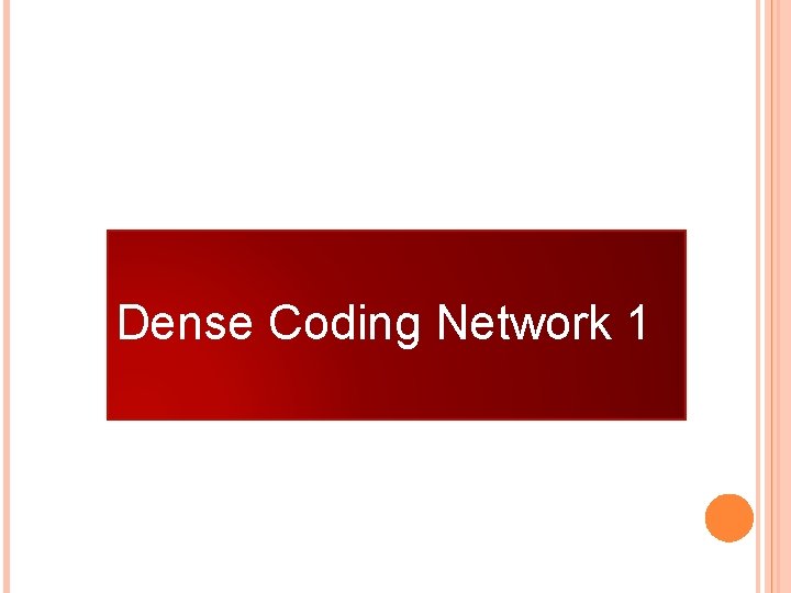 Dense Coding Network 1 