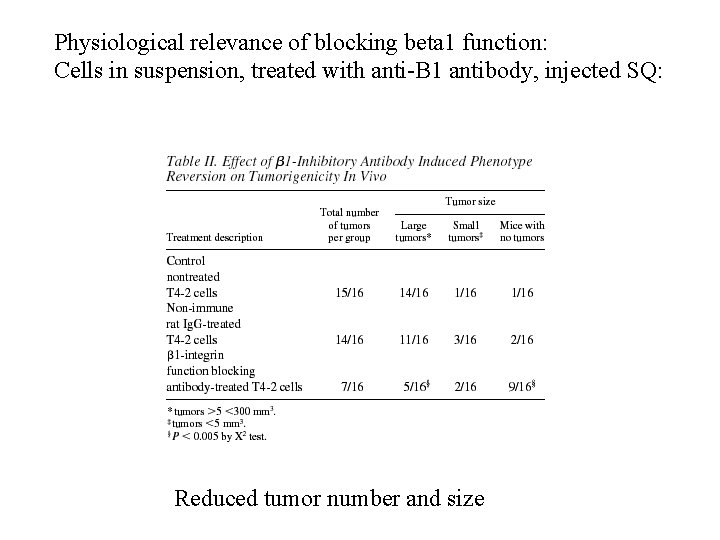 Physiological relevance of blocking beta 1 function: Cells in suspension, treated with anti-B 1