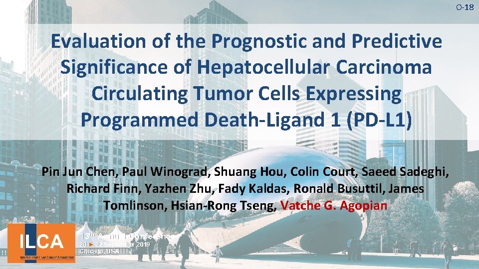 O-18 Evaluation of the Prognostic and Predictive Significance of Hepatocellular Carcinoma Circulating Tumor Cells