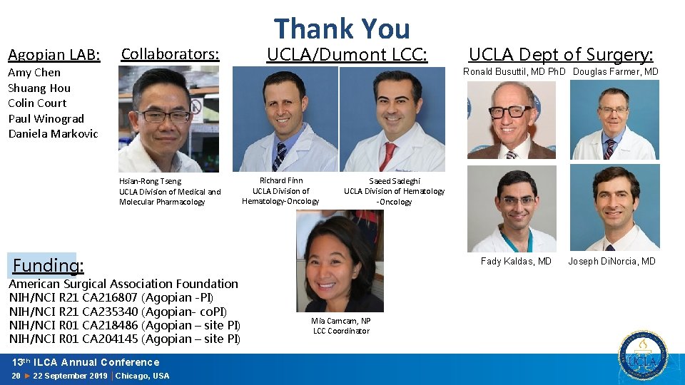 Agopian LAB: Collaborators: Amy Chen Shuang Hou Colin Court Paul Winograd Daniela Markovic Thank