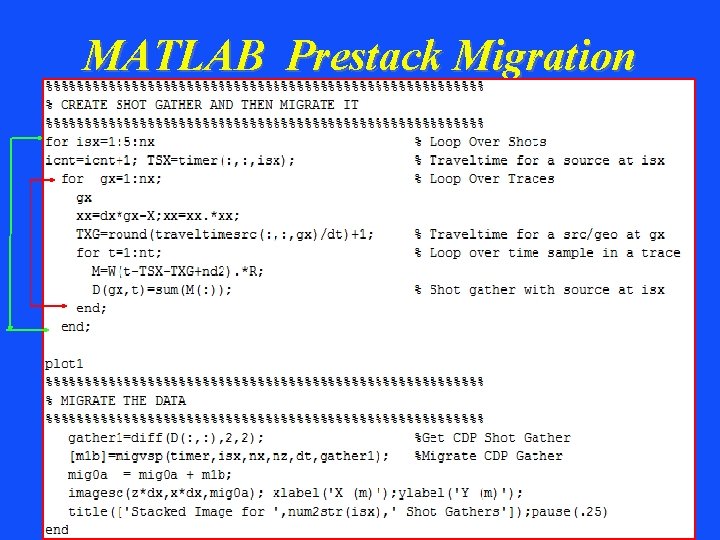 MATLAB Prestack Migration 
