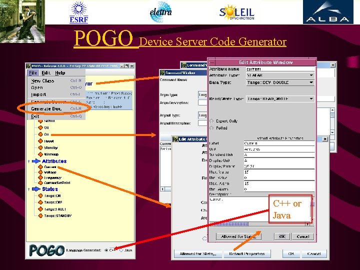 POGO Device Server Code Generator C++ or Java 