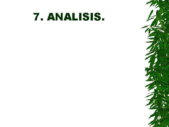 7. ANALISIS. 