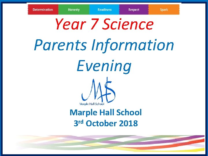 Year 7 Science Parents Information Evening Marple Hall School 3 rd October 2018 Year 7 Science Parents Information Evening Marple Hall School 3 rd October 2018