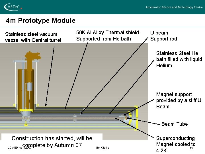 4 m Prototype Module Stainless steel vacuum vessel with Central turret 50 K Al