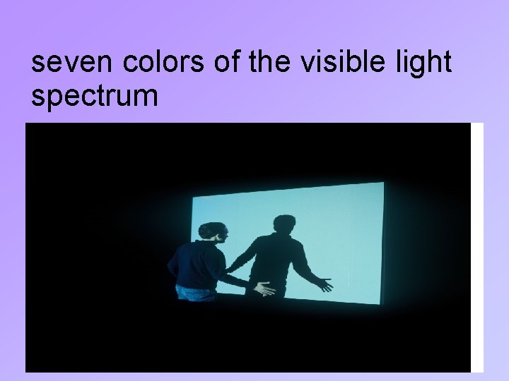 seven colors of the visible light spectrum 