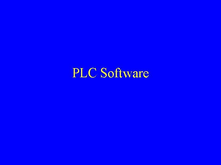 PLC Software 