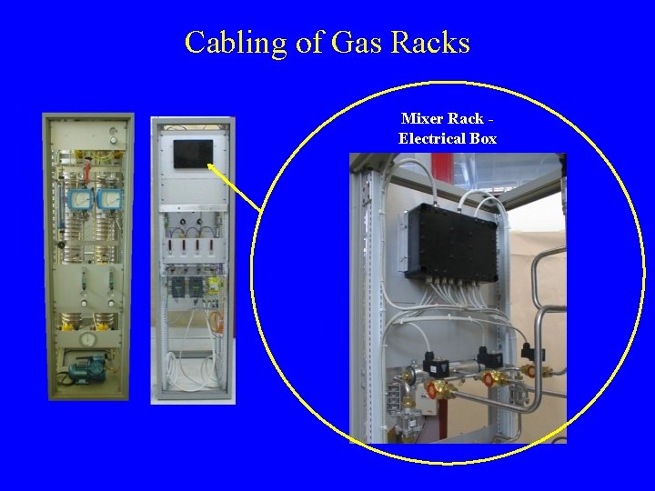 Cabling of Gas Racks Mixer Rack Electrical Box 