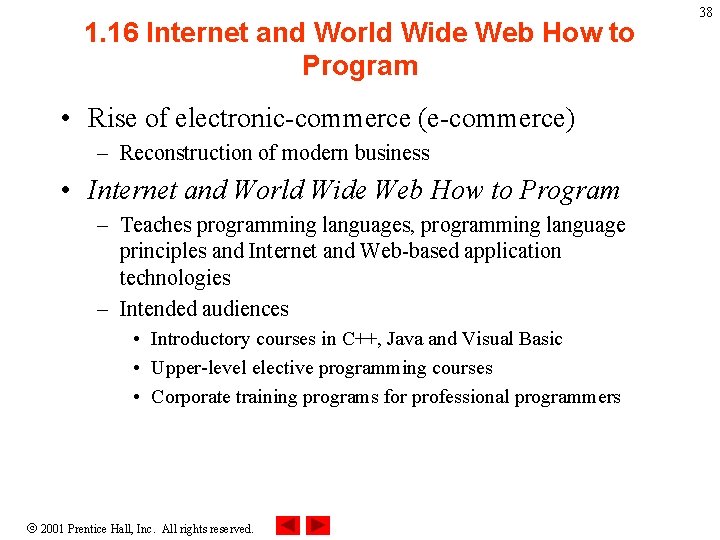 1. 16 Internet and World Wide Web How to Program • Rise of electronic-commerce