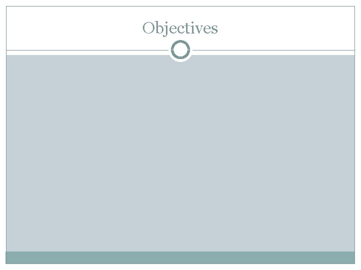 Objectives 