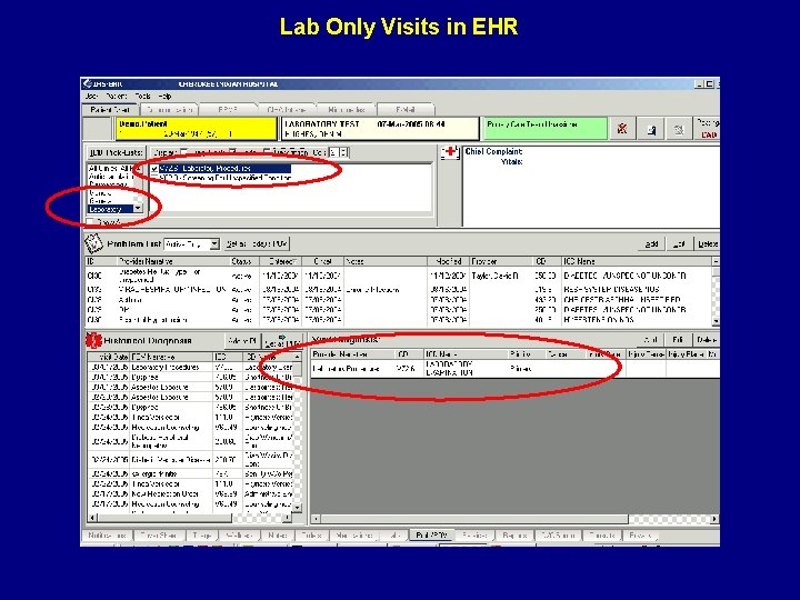 Lab Only Visits in EHR 