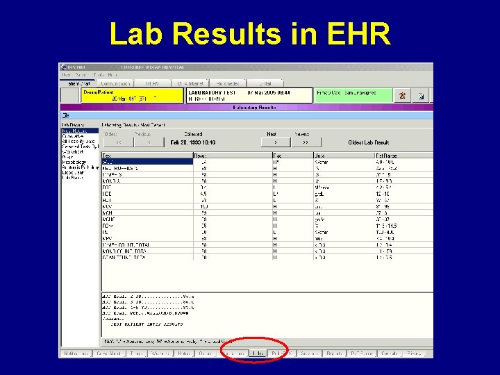 Lab Results in EHR 