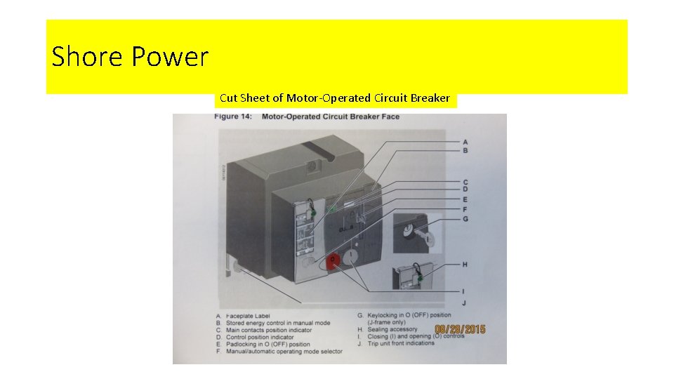 Shore Power Cut Sheet of Motor-Operated Circuit Breaker 