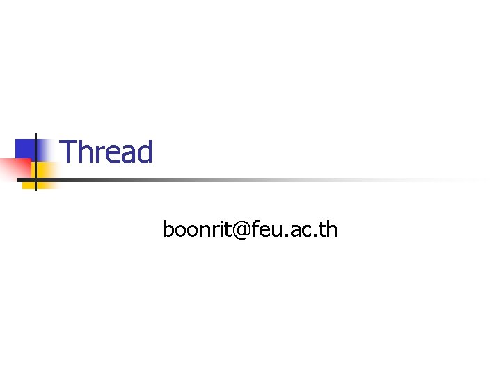 Thread boonrit@feu. ac. th 