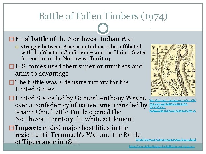Battle of Fallen Timbers (1974) � Final battle of the Northwest Indian War struggle