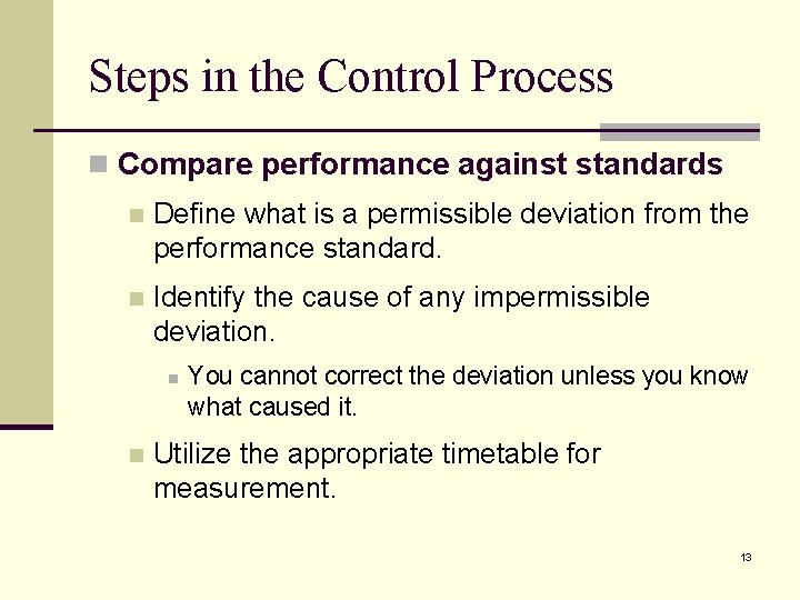 Mgmt 371 Chapter Twenty Basic Elements of Control