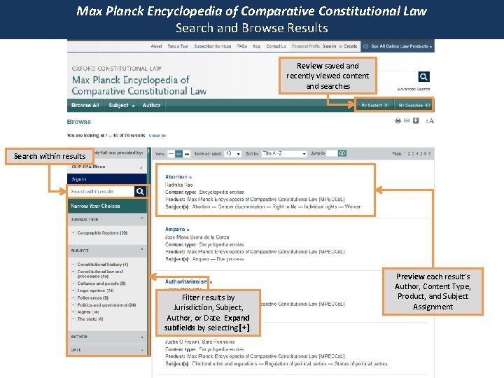 Max Planck Encyclopedia of Comparative Constitutional Law Search and Browse Results Review saved and