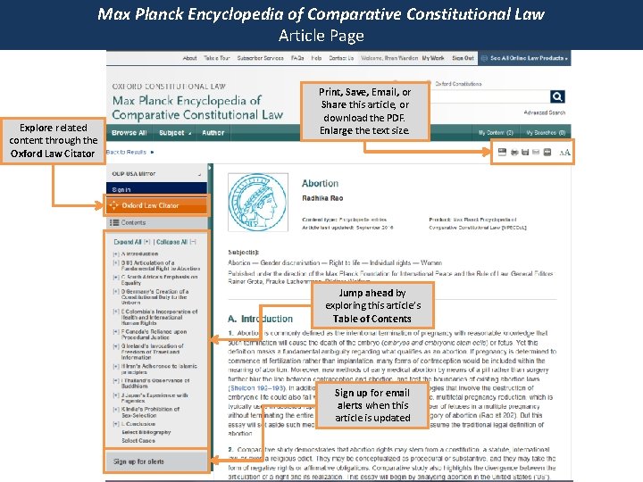 Max Planck Encyclopedia of Comparative Constitutional Law Article Page Explore related content through the