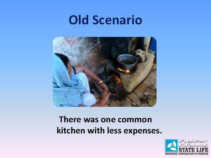 Old Scenario There was one common kitchen with less expenses. 