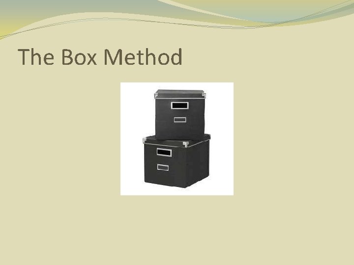 The Box Method 