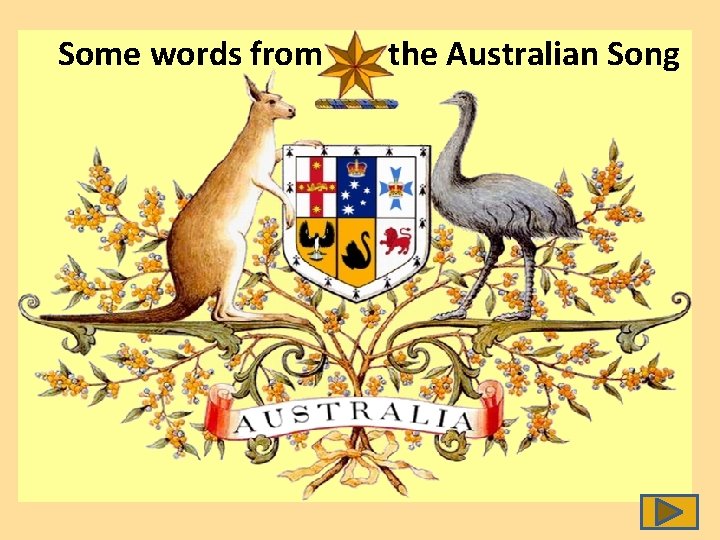 Some words from the Australian Song 