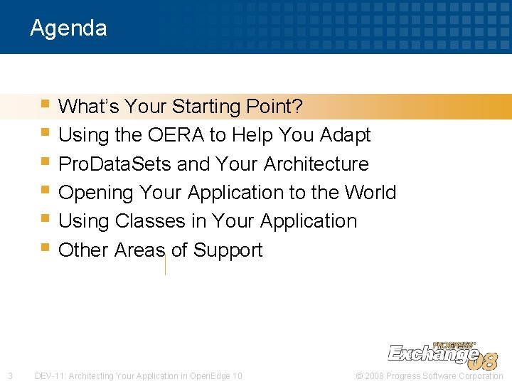 Agenda § What’s Your Starting Point? § Using the OERA to Help You Adapt