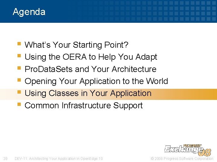 Agenda § What’s Your Starting Point? § Using the OERA to Help You Adapt