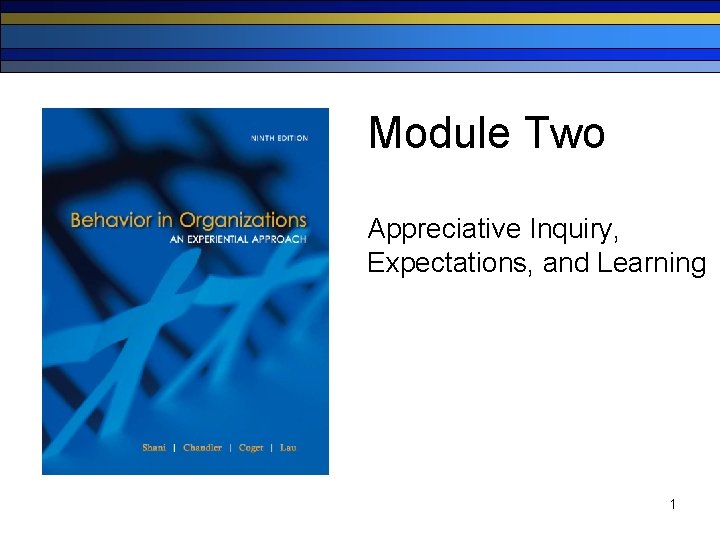 Module Two Appreciative Inquiry, Expectations, and Learning 1 