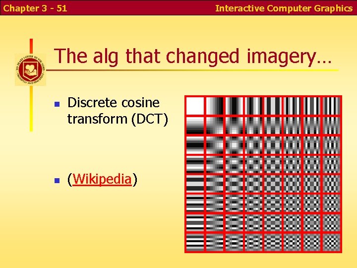 Chapter 3 - 51 Interactive Computer Graphics The alg that changed imagery… n n Chapter 3 - 51 Interactive Computer Graphics The alg that changed imagery… n n