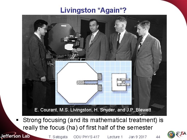 Livingston *Again*? E. Courant, M. S. Livingston, H. Snyder, and J. P. Blewett §