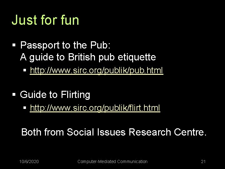 Just for fun § Passport to the Pub: A guide to British pub etiquette