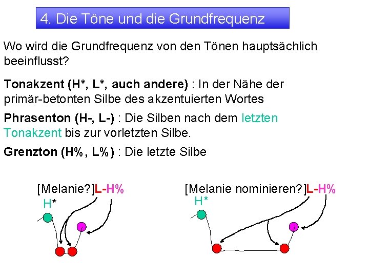 4. Die Töne und die Grundfrequenz Wo wird die Grundfrequenz von den Tönen hauptsächlich