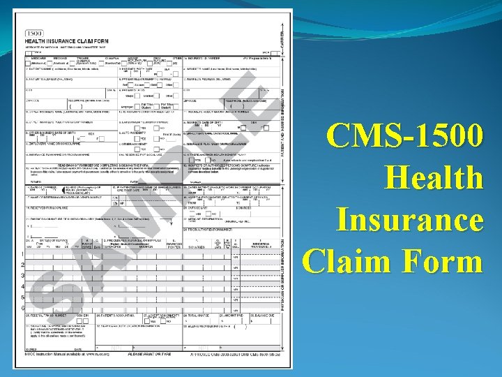 CMS-1500 Health Insurance Claim Form 