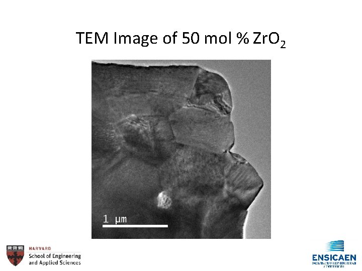 TEM Image of 50 mol % Zr. O 2 