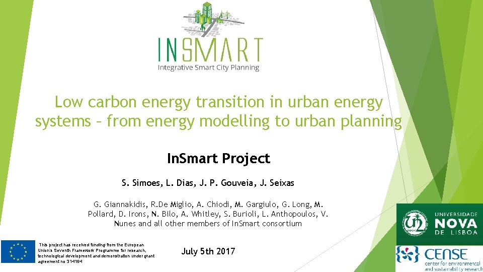 Low carbon energy transition in urban energy systems – from energy modelling to urban