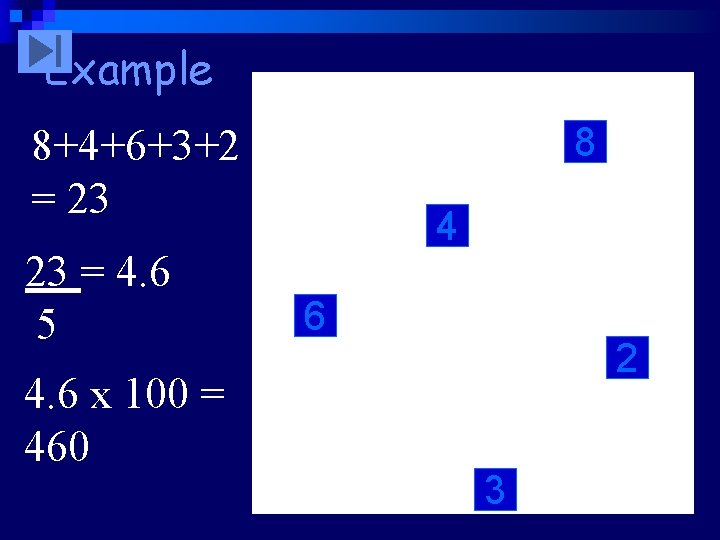 Example 8 8+4+6+3+2 = 23 23 = 4. 6 5 4. 6 x 100