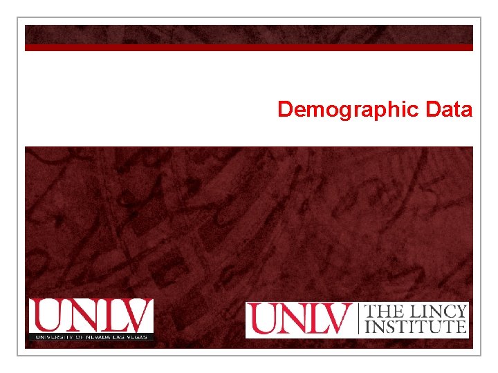 Demographic Data 