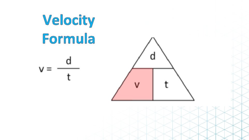 Velocity Formula 