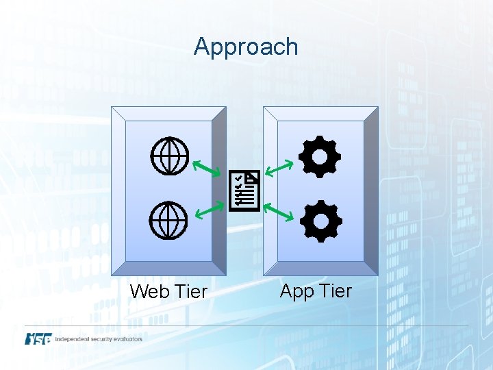 Approach Web Tier App Tier 