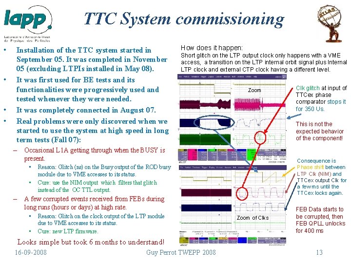 TTC System commissioning • • Installation of the TTC system started in September 05.