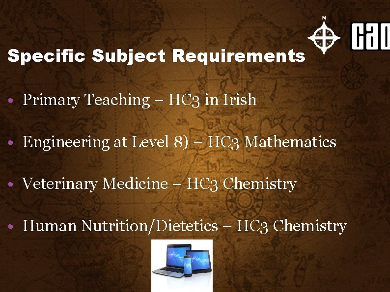 Specific Subject Requirements Restricted-Application Courses: INTERNET RESEARCH CAREERSPORTAL • Primary Teaching HC 3 in
