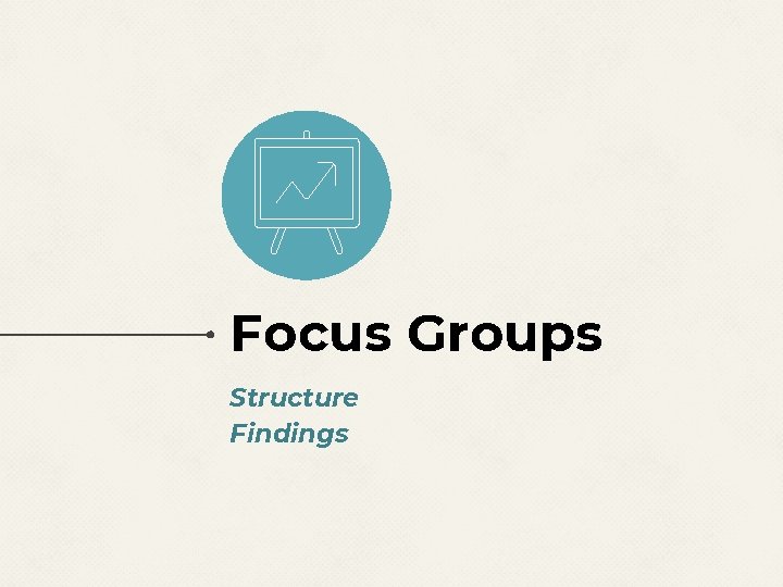 Focus Groups Structure Findings Focus Groups Structure Findings