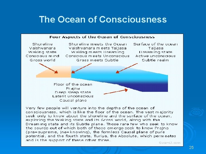 The Ocean of Consciousness 25 