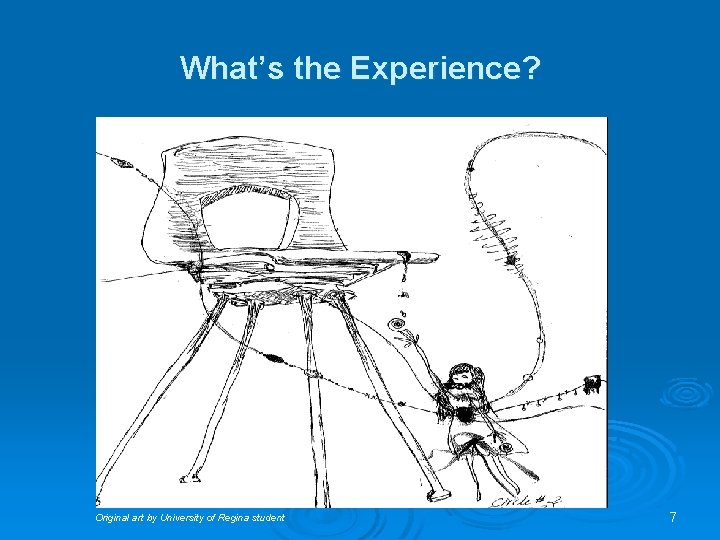 What’s the Experience? Original art by University of Regina student 7 