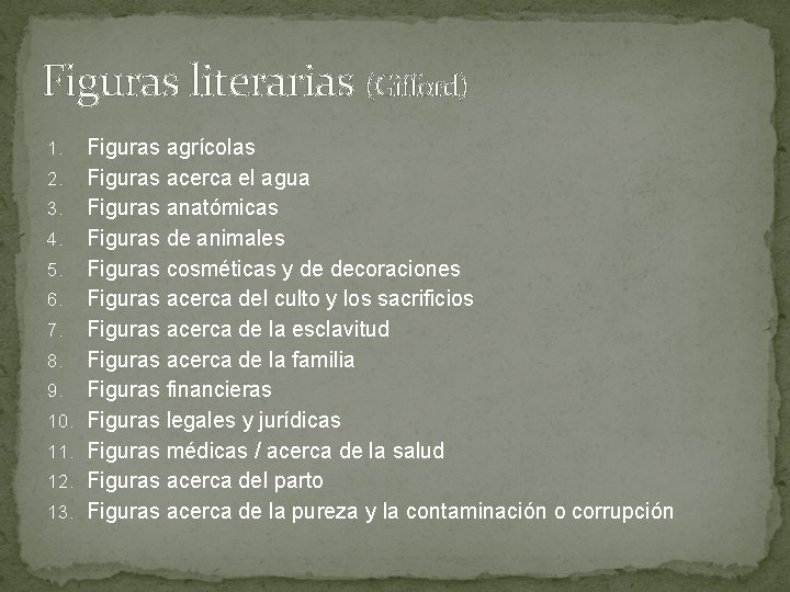 Figuras literarias (Gifford) 1. 2. 3. 4. 5. 6. 7. 8. 9. 10. 11. Figuras literarias (Gifford) 1. 2. 3. 4. 5. 6. 7. 8. 9. 10. 11.