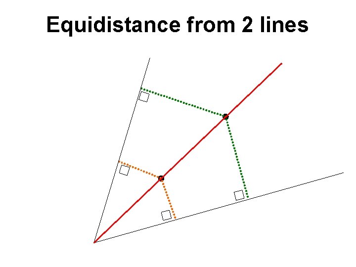 Equidistance from 2 lines 